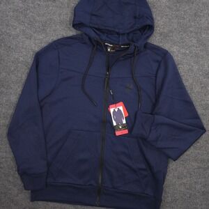 Spyder Hoodie Mens M Navy Blue Full Zip Active Performance Outdoor Casual NEW